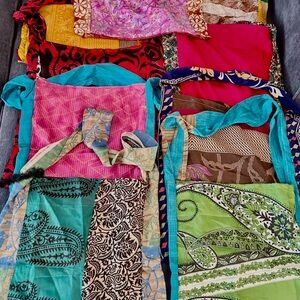 Colorful Silk/Cotton Tote Bags